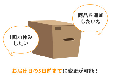 お届け日の5日前までに変更が可能!